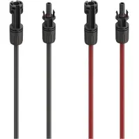 Hama 00223902, Kabel, Schwarz, Rot, 4 mm², IP65, MC4, 5 m