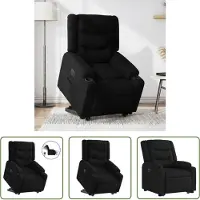 The Living Store Relaxsessel mit Aufstehhilfe Elektrisch Schwarz Stoff