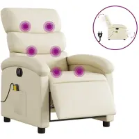 Sonstiges Massagesessel Elektrisch Creme Kunstleder