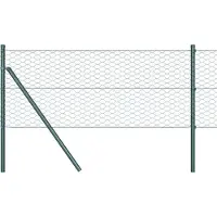 Syfax Sechseckgeflechtzaun 0,8 x 100 m PVC Grün