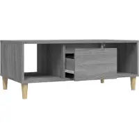 Syfax Couchtisch Grau Sonoma 90x50x36,5 cm Holzwerkstoff