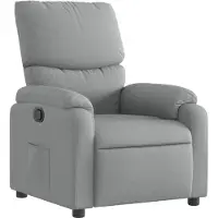 Sonstiges Sessel Relax Hellgrau Stoff 75 x 99 x 99 cm (B x T x H) mit manueller Liegefunktion und Seitentasche