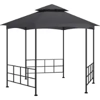 The Living Store Pavillon mit Seitenwänden 3,1x2,7 m Anthrazit