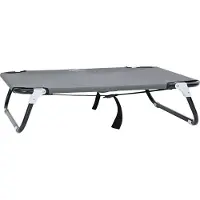 Syfax Hundebett 80 x 55 x 18 cm Stahl Hellgrau