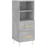 Syfax Sideboard Betongrau 34,5x34x90 cm Holzwerkstoff