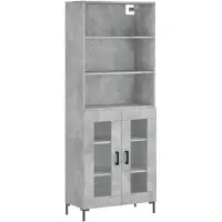 Syfax Highboard Betongrau 69,5x34x180 cm Holzwerkstoff