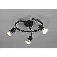 Meine Wunschleuchte Rondell 3 flammig LED Deckenspot mehrflammig Deckenstrahler Flurleuchte Schwarz