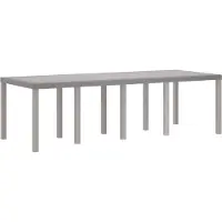 Syfax Gartentisch Hellgrau 250 x 100 x 73 cm Poly-Rattan