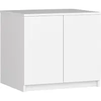 Akord Furniture Factory SP0PSZNADS60BIA, Weiß, Garderobe, 2 Regale, 2 Tür(en), Matt, Drehtür
