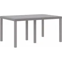 Syfax Gartentisch Hellgrau 150 x 100 x 73 cm Poly-Rattan