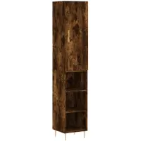 Syfax Highboard Räuchereiche 34,5x34x180 cm Holzwerkstoff