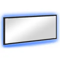 Syfax Spiegel Schwarz Eichen-Optik 90 x 8,5 x 37 cm Holzwerkstoff