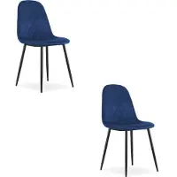 Leobert ASTI-Stuhl – marineblauer Samt x 2