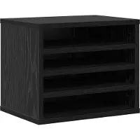 Syfax Schreibtisch Organizer Schwarz Eichen-Optik 36 x 26 x 29,5 cm