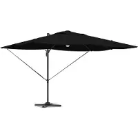 Syfax Sonnenschirm Schwarz 351 x 250 x 253 cm Polyester und Aluminium