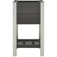 vidaXL Garten-Hochbeet mit Ablage 50x50x90 cm WPC Grau
