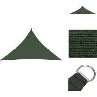 vidaXL Sonnensegel 160 g/m² Dunkelgrün 4x4x5,8 m HDPE - Sonnenschirme & Sonnenschutze