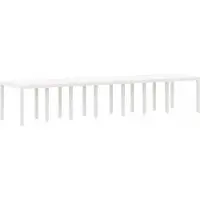 Syfax Gartentisch Weiß 400 x 100 x 73 cm Poly-Rattan