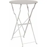 Syfax Bistrotisch Beige Ø 50 x 71 cm Pulverbeschichteter Stahl