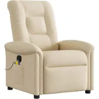Syfax Massagesessel Creme Stoff