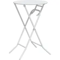 Syfax Gartentisch Weiß 50 x 50 x 72 cm Metall