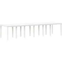 Syfax Gartentisch Weiß 350 x 100 x 74 cm Poly-Rattan