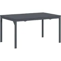 Syfax Esstisch für draußen Faltbar Anthrazit 210 x 90 x 73 cm Stahl