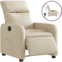 Syfax Relaxsessel Elektrisch Creme Stoff