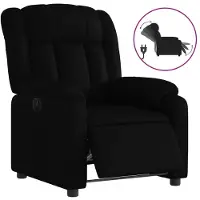 Syfax Relaxsessel Elektrisch Schwarz Kunstleder