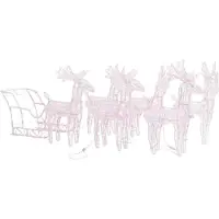 Syfax Rentiere Schlitten Weihnachtsdekoration 320 LEDs Acryl