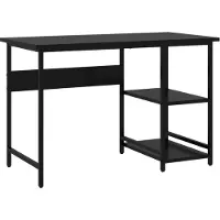 Syfax Computertisch Schwarz 105x50x72 cm MDF und Metall