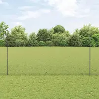 Syfax Sechseckzaun mit Pfosten 50 x 1,6 m PVC-beschichteter Stahl