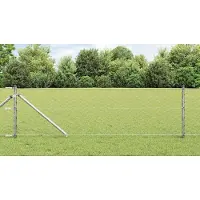 Syfax Sechseckzaun mit Pfosten 25 x 0,6 m Verzinkter Stahl Silber