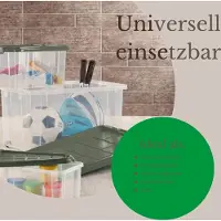 Novaliv 8x Unterbettkommode mit Rollen 28L Aufbewahrungsbox Deckel transparente Nestbar stapelbare mit Clipverschluss Rollkiste BPA-frei 61x40x17 cm