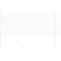 Syfax Doppelstabmattenzaun 2500 x 80 cm Silber