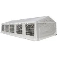 Ebuy24 Ruse Gartenparty Pavillon, Partyzelt 5x10 M, weiss.