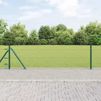 Syfax Sechseckzaun mit Betonsockel 10 x 0,5 m PVC-beschichteter Stahl