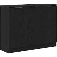 Syfax Sideboard Schwarz Eichen-Optik 90,5 x 30 x 70 cm Holzwerkstoff