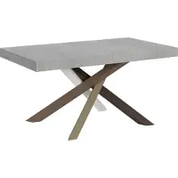 Itamoby - Ausziehtisch 160/264x90 cm Volantis Zement Tischbeinein 4/C Farbkombination