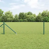 Syfax Sechseckzaun mit Pfosten 25 x 0,6 m PVC-beschichteter Stahl