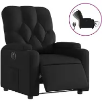 Syfax Relaxsessel Elektrisch Schwarz Kunstleder
