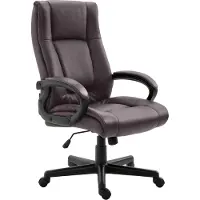 CLP Bürostuhl ergonomisch mit Rollen und Höhenverstellung, Chefsessel höhenverstellbar und Wippfunktion, rückenschonend, Drehstuhl Sparta, Farbe: braun