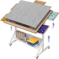 Sonstiges Puzzletisch mit Winkel- & Höhenverstellung, Abdeckung, 5 Sortierschubladen