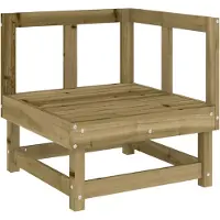 vidaXL Garten-Ecksofa Imprägniertes Kiefernholz