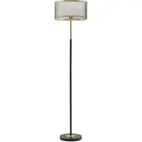 Mauro Ferretti Schwarze Metall-Stehlampe cm Ø 35x153