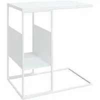 Syfax Beistelltisch Weiß 55x36x59,5 cm Holzwerkstoff