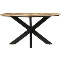 Syfax Esstisch Ø150x76 cm Massives Raues Mangoholz