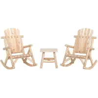 Syfax 3-tlg. Garten-Lounge-Set Massivholz Fichte