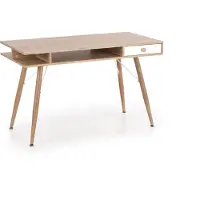 Halmar Schreibtisch mit Schublade B-34 - Sonoma Eiche / weiß