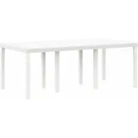 Syfax Gartentisch Weiß 200 x 100 x 73 cm Poly-Rattan